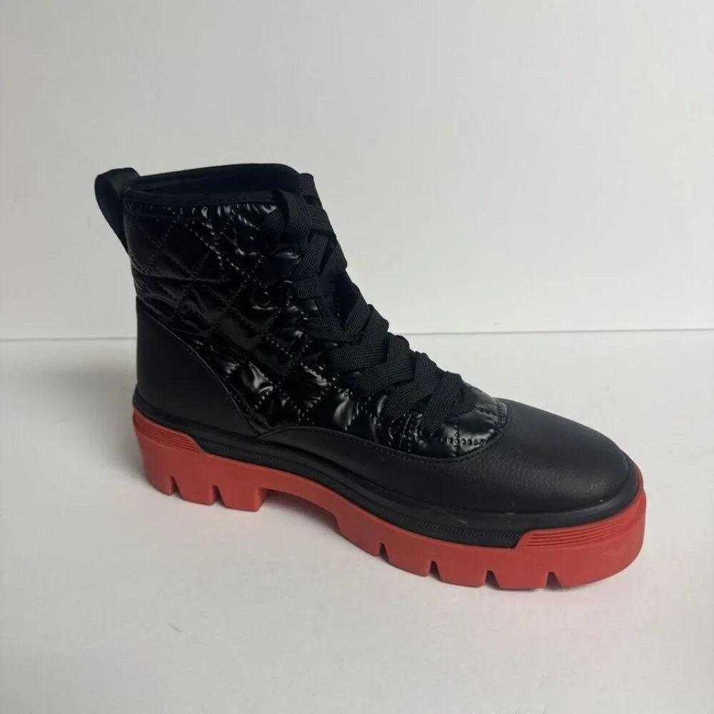 Keds Womens Quilt Nylon Pop Boot Black Size 9.5 M